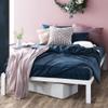 Zinus Mia Metal Platform Bed Frame, Wood Slat Support, No Box Spring Needed, Easy Assembly, White, Queen view 1
