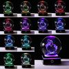 Qianwei 3D Laser Crystal Ball Dolphin Gifts for Women Men,Dolphin Decor Glass Figurines Statue Stuff for Room Decorations Birthday for Lovers Keepsake Paperweight view 2