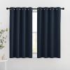 NICETOWN Blackout Curtains and Drapes for Kitchen - Thermal Insulated Solid Grommet Top Blackout Panels/Draperies for Kid's Room (Navy, 1 Pair, 46 x 54 Inch) view 1