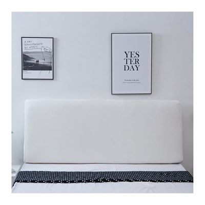 Thicken Headboard Cover Super Soft Comfotable Short Plush Bed Head Slipcover for Full Size Bed Washable Anti-Dirty Headboard Protector (Color : White, Size : 1.2m)