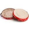 AVLA 2 Pack Ceramic Pie Pan, 9 Inch Round Baking Dish with Double Handle, 28 Ounce Deep Quiche Plate for Kitchen, Cooking, Roasting Lasagna (Sakura, Red) view 4