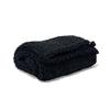 Black throw blanket couch bed  chunky knit blanket wool in different sizes (Throw 52 * 60 inches) view 1