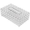 Alvinlite Crystal Tissue Box Holder, Rectangular Tissue Box Napkin Holder Dispenser Case Decorative Paper Box for Table Wedding view 1