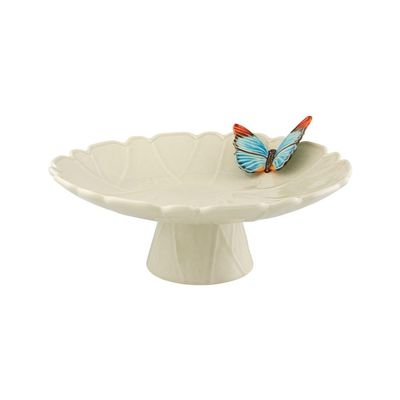 Bordallo Pinheiro Cloudy Butterfles Cake Plate 15"