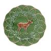Bordallo Pinheiro Woods Snack Plate Deer Green/Brown view 1