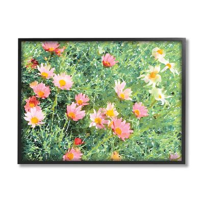 Stupell Industries Impressionistic Pink Carnations in Green Field
