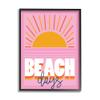 Stupell Industries Beach Days Quote Rising Sun Ray Horizon Pink view 1