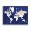 Stupell Industries Traditional World Map Neutral Tone Continents On Blue view 1
