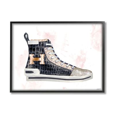 Glam Snake Embossed Sneaker Illustration Fashion Forward