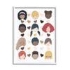 Stupell Industries Smiling Children Diverse Multicultural Pink Brown Hearts view 1