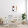 Stupell Industries Female Portrait Line Drawing Between Abstract Shapes, Designed by JJ Design House LLC Canvas Wall Art, Brown view 2