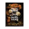 Stupell Industries Never Give Up Phrase Baseball Cards Glove Bat view 1