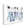 Stupell Industries Denim by Decades Female Fashion Jeans Blue, Designed by BlursByAI Canvas Wall Art view 1