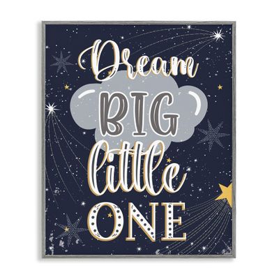 Outer Space Shooting Stars Affirmation, 11 x 14 Inch Framed Gicle Print