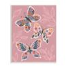 Stupell Industries Chic Floral Butterfly Wing Patterns Pink Plant Leaves view 1