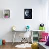 Stupell Industries Planet Earth Infographic Milk Way Outer Space Facts, Designed by Design Fabrikken Black Framed Wall Art, Blue view 2