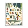 Stupell Industries Born to Be Wild Phrase Tropical Animal Forest Alligator view 1