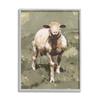 Stupell Industries Smiling Spring Sheep Green Dandelion Farm Field view 1