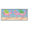 Stupell Industries Pink Flamingos with Floral Umbrellas Beach Waves view 1