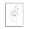 Stupell Industries Hand with Fingers Crossed Minimal Line Drawing view 1