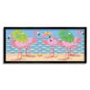 Stupell Industries Pink Flamingos with Floral Umbrellas Beach Waves view 1