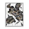 Stupell Industries Blooming Black Roses Dusty Gold Pollen Detail, Designed by Ziwei Li Gray Framed Wall Art, Grey view 1