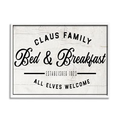 Stupell Industries Claus Family Bed & Breakfast Charming Christmas Holiday