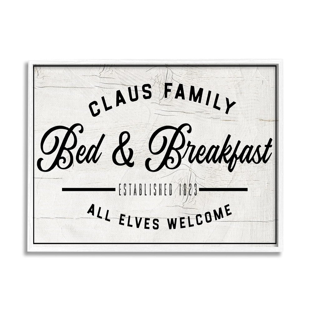 Stupell Industries Claus Family Bed & Breakfast Charming Christmas Holiday