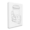 Stupell Industries Firm Hands on Coffee Cup Minimal Line Drawing view 1