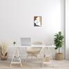 Stupell Industries Female Portrait Line Drawing Between Abstract Shapes, Designed by JJ Design House LLC Black Framed Wall Art, Brown view 2