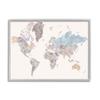 Stupell Industries World Map with Borders Contrasting Regional Tones view 1