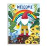 Stupell Industries Rainbow Welcome Garden Gnome Sunflowers Mushrooms view 1