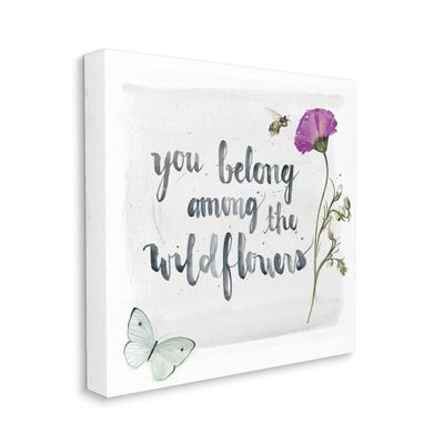Stupell Industries Belong Among The Wildflowers Butterfly Bee Floral
