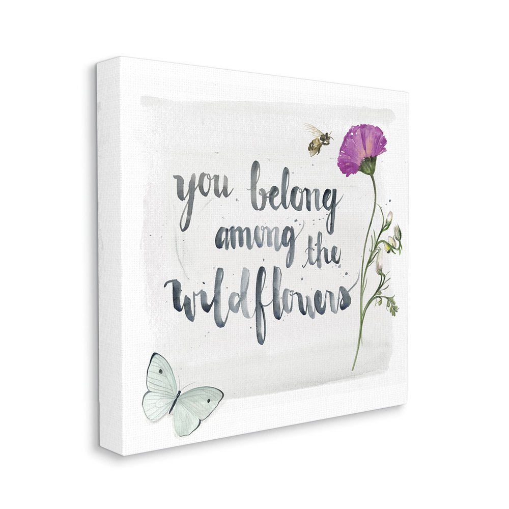 Stupell Industries Belong Among The Wildflowers Butterfly Bee Floral