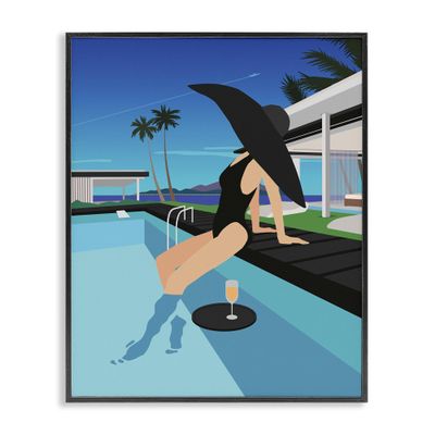 Stupell Industries Glam Fashion Relaxing Poolside Floating Drink Tray