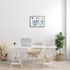 Stupell Industries Denim by Decades Female Fashion Jeans Blue, Designed by BlursByAI Black Framed Wall Art view 2