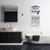 Stupell Industries Bathroom Rules Sign Navy Blue Toilet Bubbly Soap view 2