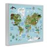 Stupell Industries Kid's Animal World Map Favorite Regional Wildlife view 3