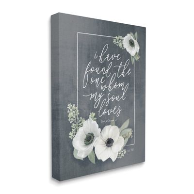 Stupell Industries Whom My Soul Loves 3:4 Rustic Poppy Florals