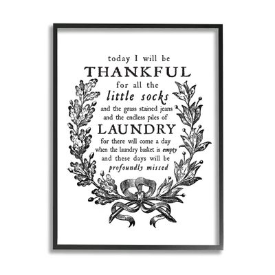 Stupell Industries Thankful for Little Socks Family Laundry Sentiments