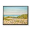 Stupell Industries Tall Grass Sand Dunes Nautical Beach Landscape, Designed by Brooke T. Ryan Black Framed Wall Art, Blue view 1