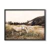 Stupell Industries Autumn Field Farm Sheep Grazing Wilderness, Designed by Bluebird Barn Black Framed Wall Art, Beige view 1