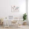 Stupell Industries World Map with Borders Contrasting Regional Tones view 2