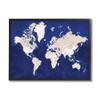 Stupell Industries Traditional World Map Neutral Tone Continents On Blue view 1