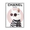 Stupell Industries Chic Kitty Cat Meow Glam Fashion Pink Circle view 1