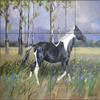 Horse Tile Backsplash Running Free by Debbie Hughbanks Kitchen Bathroom Shower Ceramic Mural (17" x 12.75" on 4.25 in Tiles) view 1