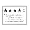 'Four Star Bathroom Review Funny Toilet Paper'| Framed Giclee Art view 1