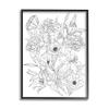 Stupell Industries Blooming Wildflowers Black Hibiscus Zinnias Poppies view 1