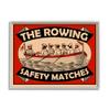 Stupell Industries The Rowing Team Safety Matches Vintage Nautical Sport, Designed by Mark Rogan Gray Framed Wall Art, Red view 1