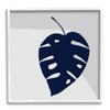 Stupell Industries Tropical Monstera Blue Silhouette Sharp Gray Angles view 1